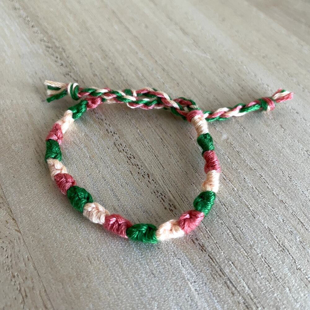 Eirene Bracelet, anklet, trendy, comfortable, tie, embroidery thread, woven, gif